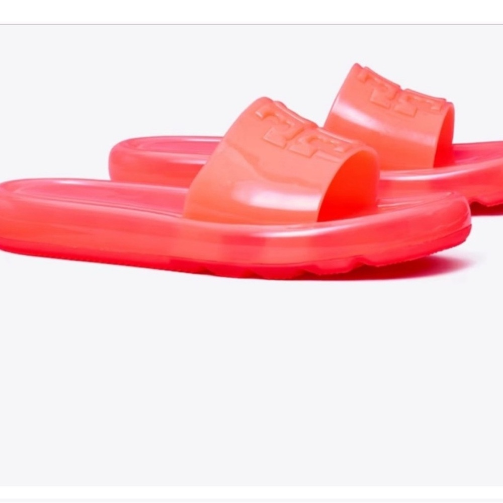 Tory Burch Orange Slide Sandals - Picture 5 of 5